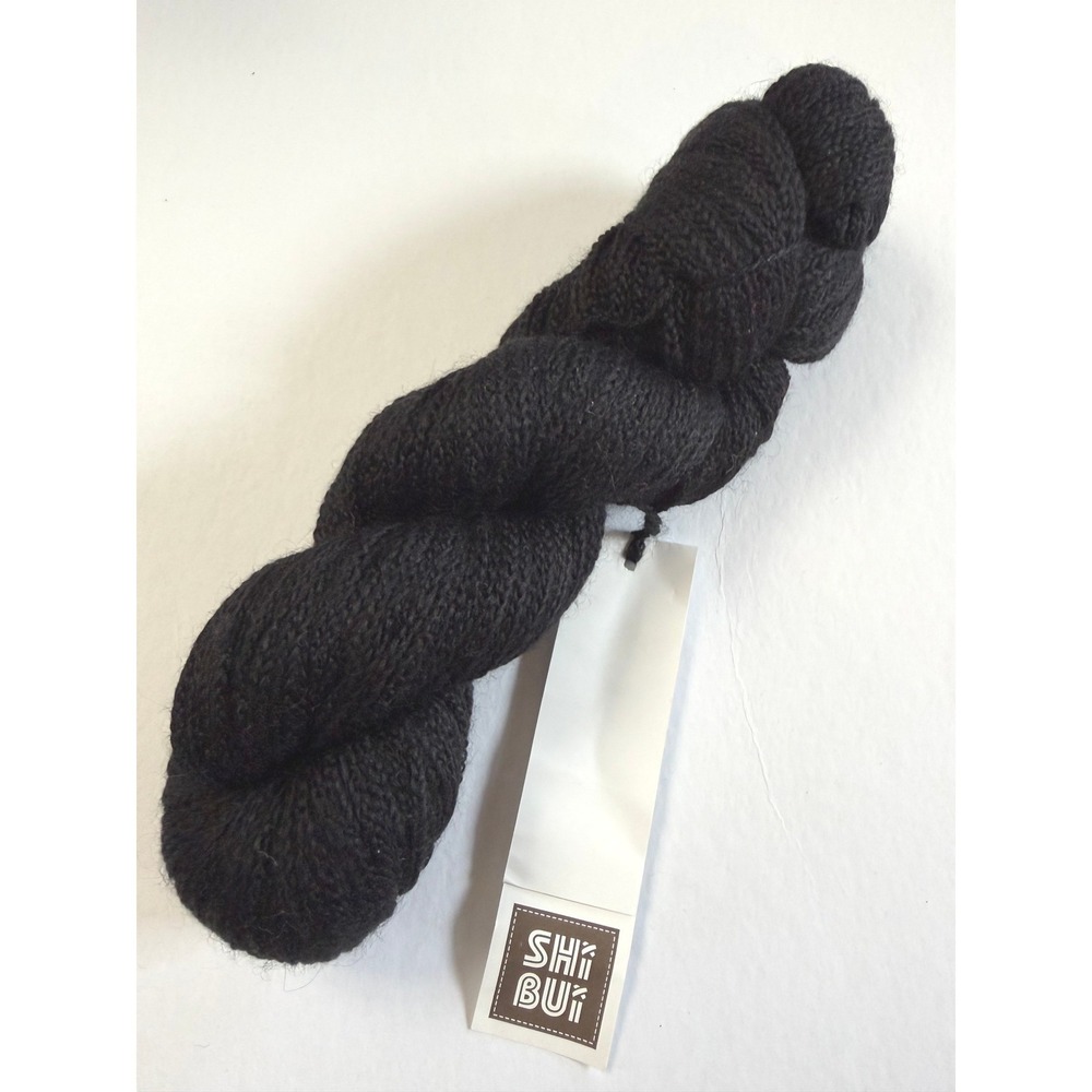 New Shibui Maai Yarn 50g Abyss Black Alpaca Merino Wool DK Chainette Discontinue